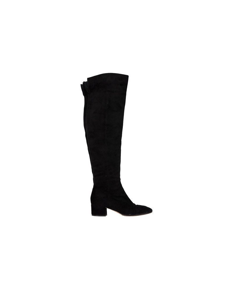 Gianvito Rossi Rolling Knee-High Boots in Black Suede