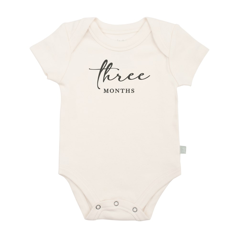 graphic bodysuit | three months milestone charcoal