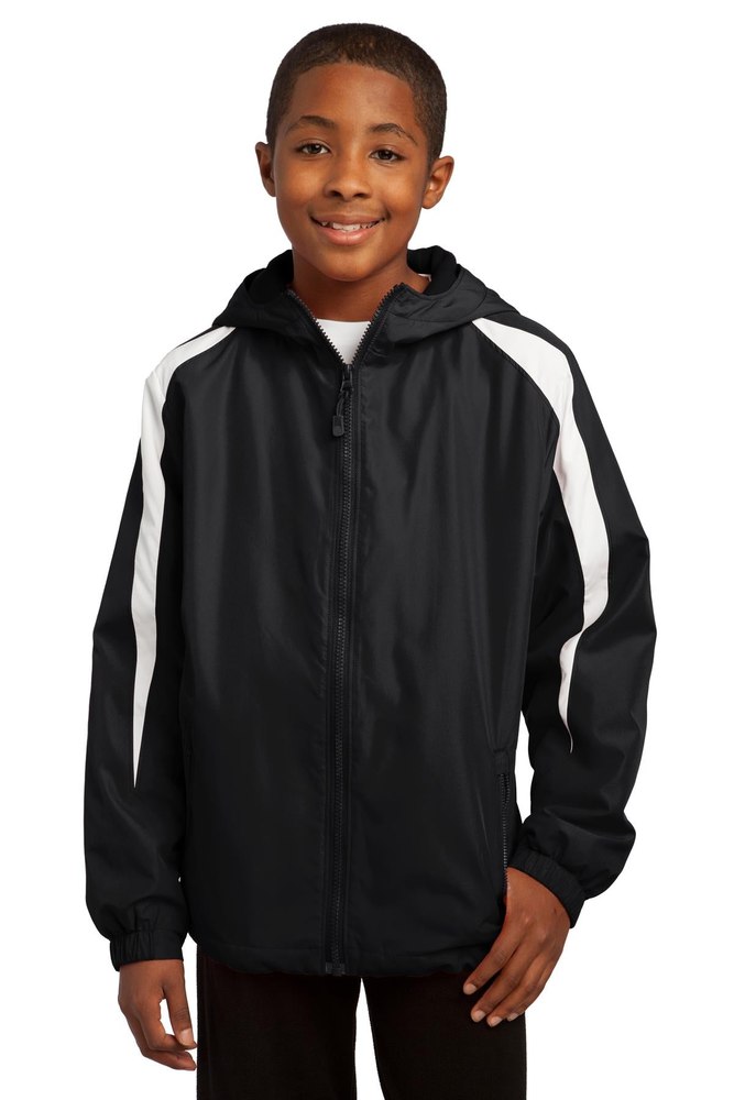 Sport-Tek Youth Fleece-Lined Colorblock Jacket