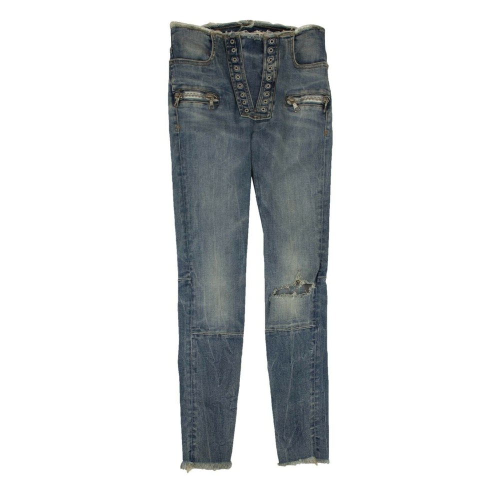 Unravel Project Lace-Up Skinny Jeans – Denim