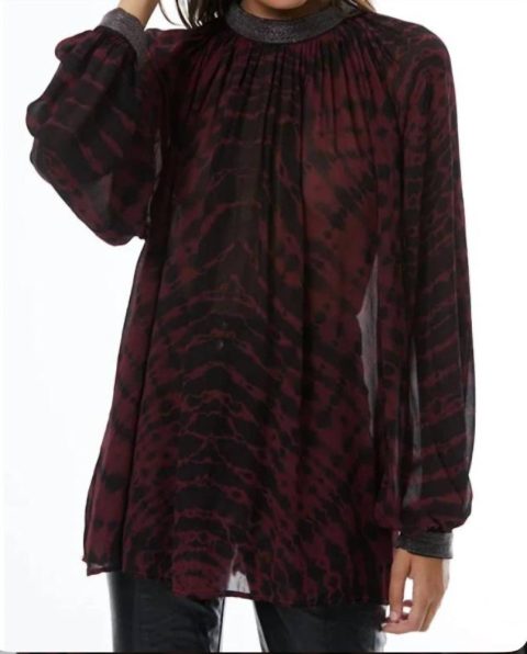 Yule Top With Metal Trim In Jam Tigers Eye
