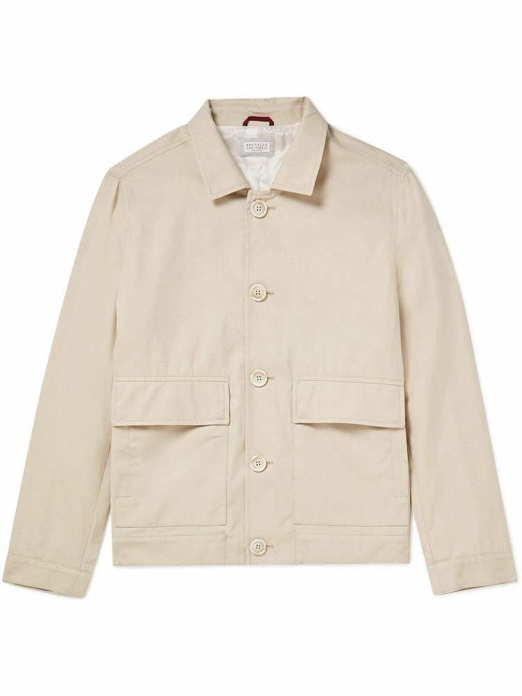 Brunello Cucinelli New Men’s Beige Lightweight Outerwear Jacket
