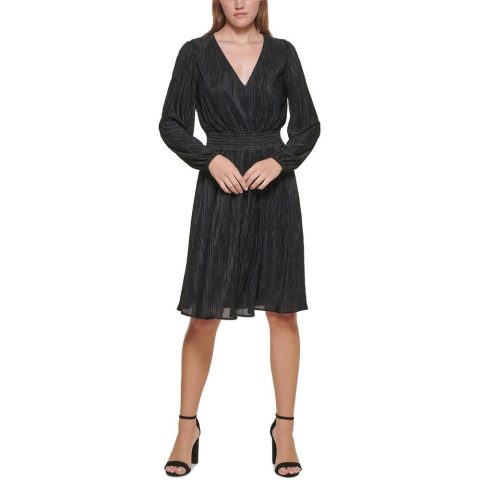 Chiffon Smocked Sheath Dress