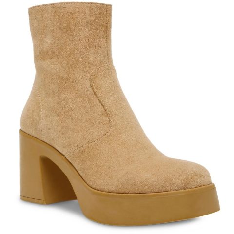 Sierra Zipper Faux Suede Ankle Boots