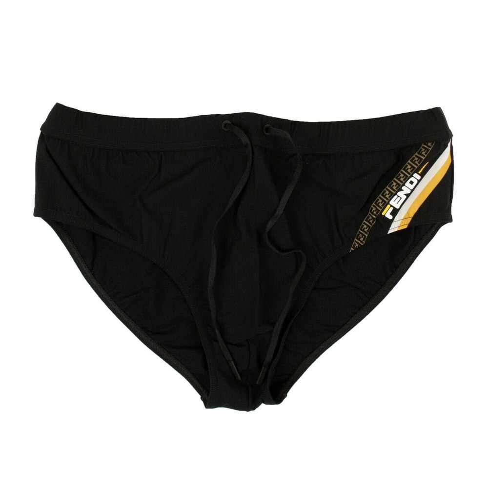 Fendi Drawstring Swim Briefs – Black