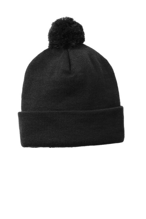 Sport-Tek Solid Pom Pom Beanie