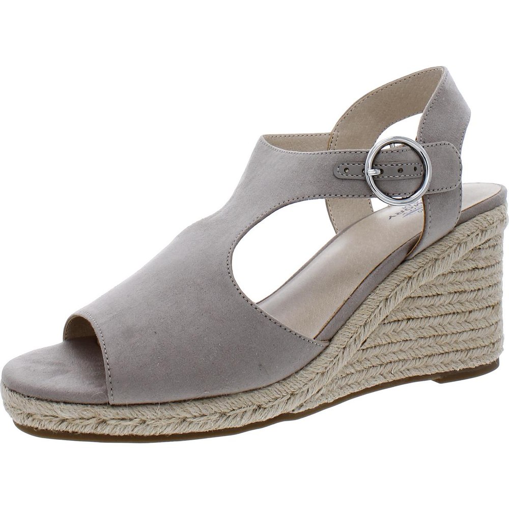 Tersa Faux Suede Ankle Strap Wedge Heels