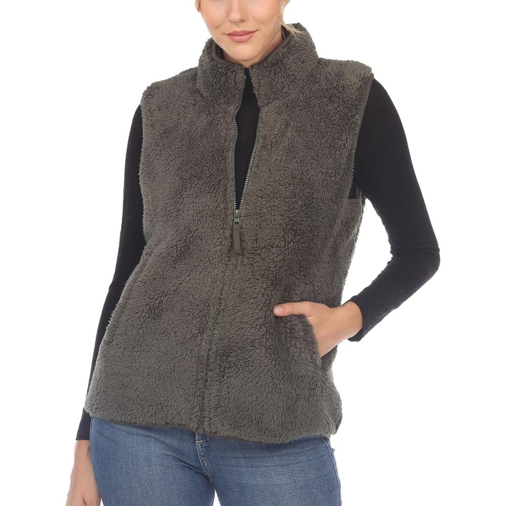 Plus Faux Fur Warm Outerwear Vest