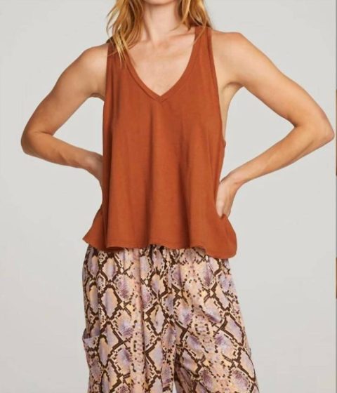 Carmel Tank Top In Whiskey