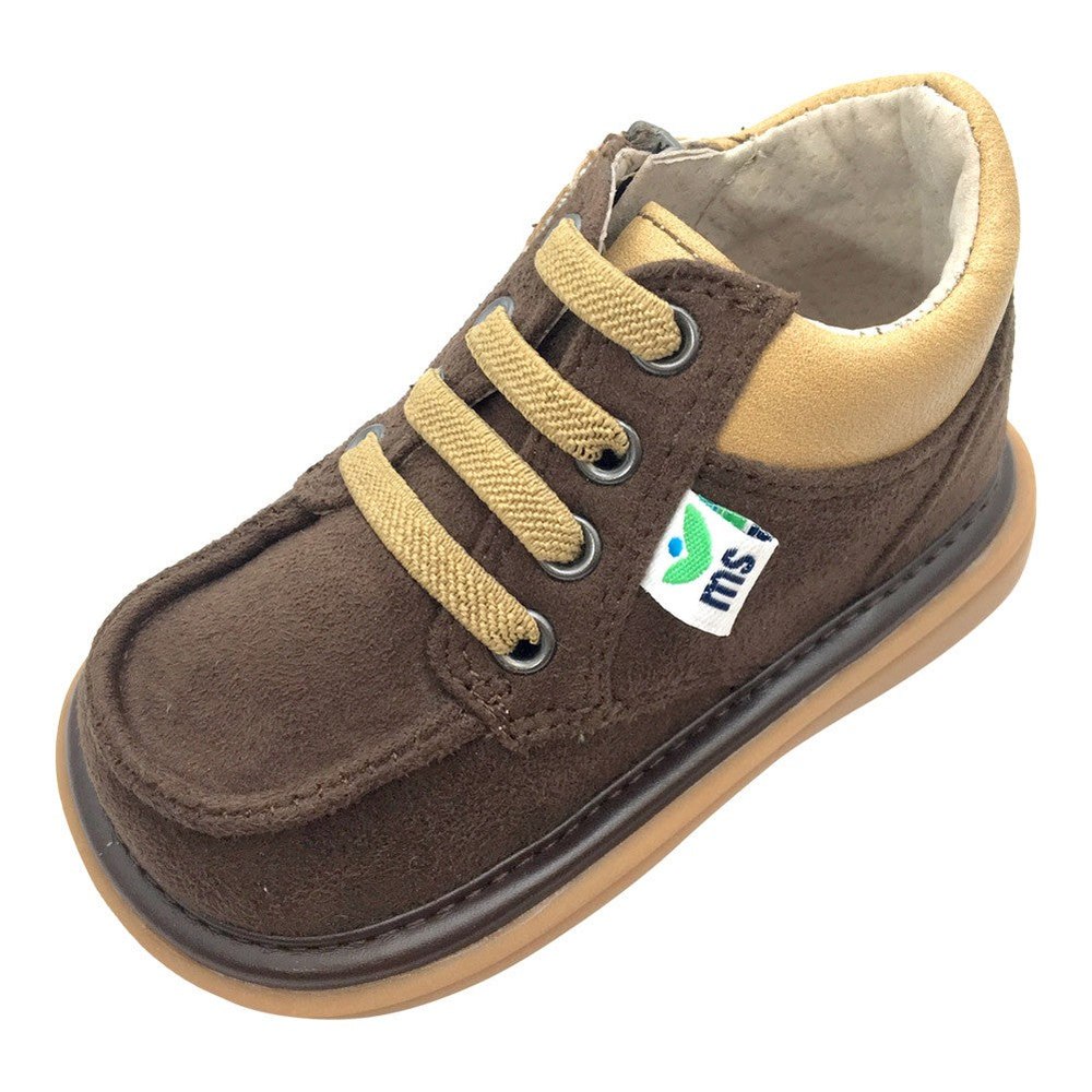 Mooshu Trainers Little Girls Chocolate Squeaky Bailey Ankle Boots 5-9 Toddler
