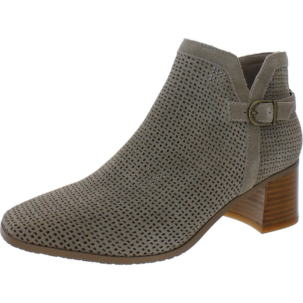 Denisgo Faux Suede Block Heel Ankle Boots