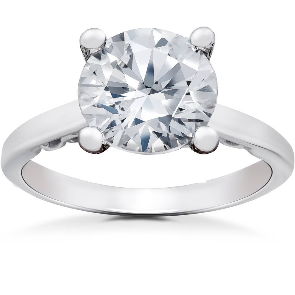 2 ct Lab Created Certified Diamond Gabriella Engagement Ring 14k White Gold