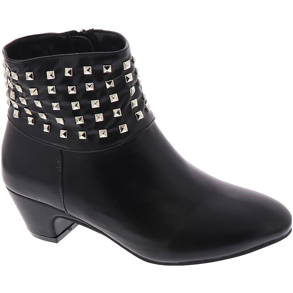 Presley Faux Leather Studded Ankle Boots
