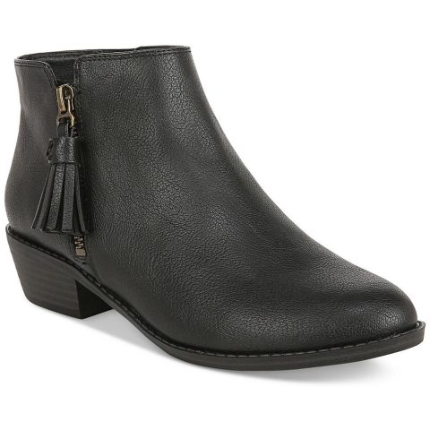 Val Western Block Heel Stacked Heel Ankle Boots