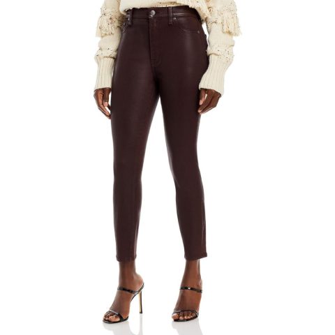 Coated Ankle Skinny Jeans