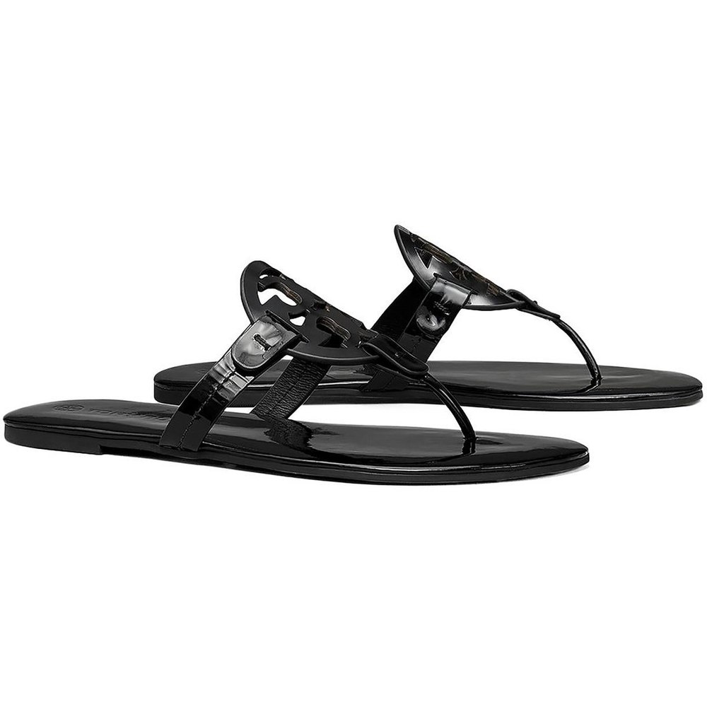 Miller Soft Leather Memory Foam Slide Thong Sandals