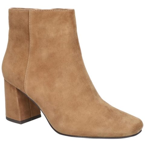 WILMA Suede Round Toe Ankle Boots