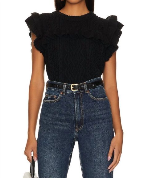 Zofia Sweater Vest In Black
