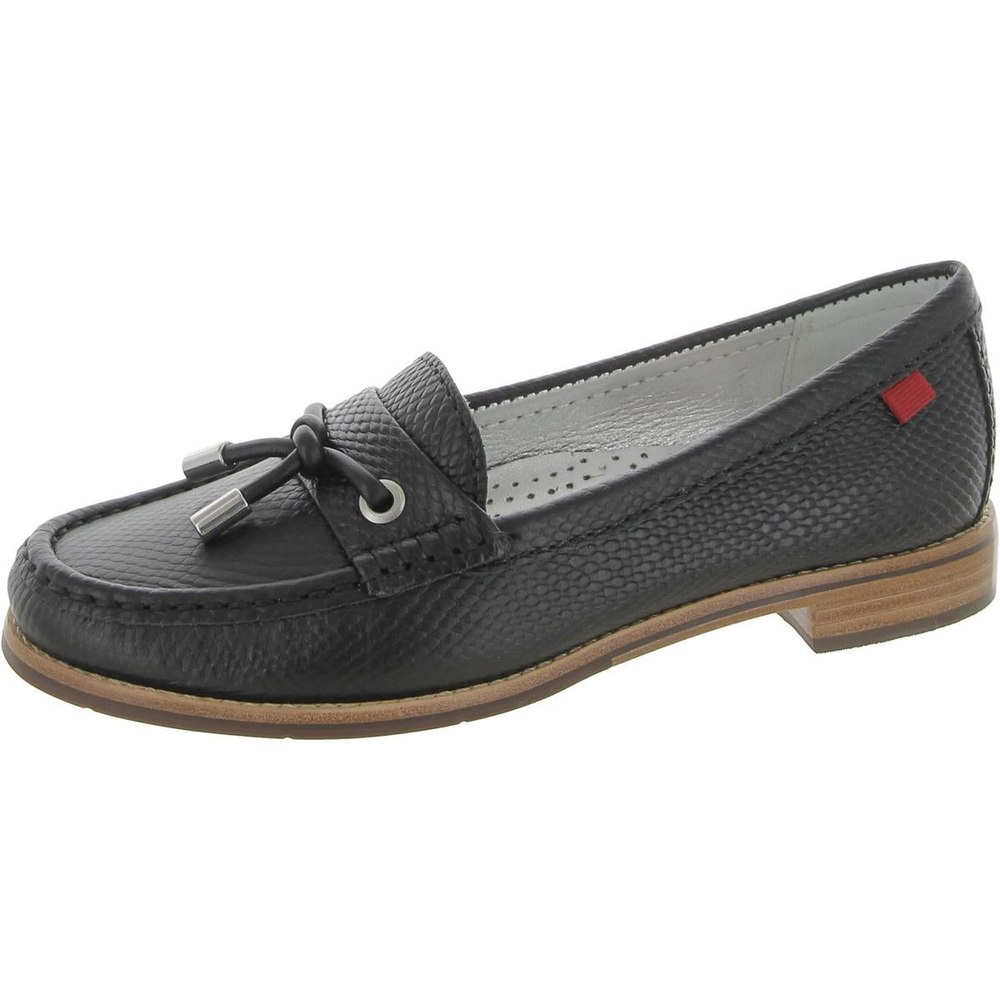 Jackson St. Leather Snake Print Loafers
