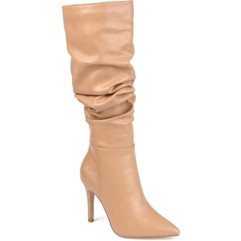Sarie Faux Leather Slouchy Knee-High Boots