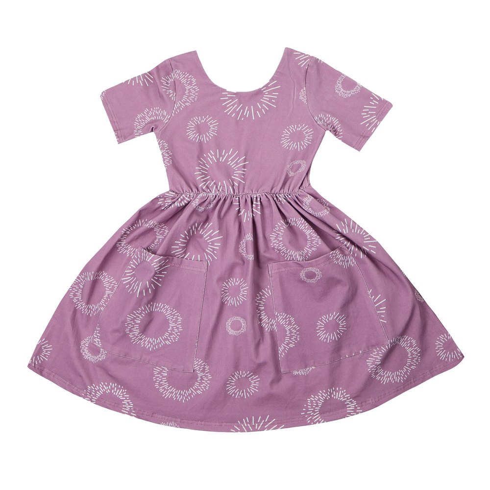 Purple Sunburst Twirl Dress