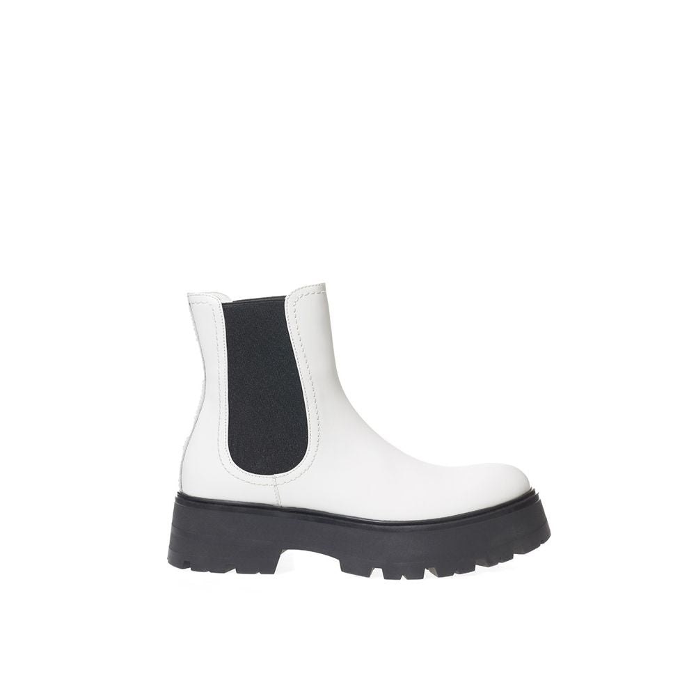 Alexander McQueen Chic Leather Two-Tone Ankle Women’s Boots