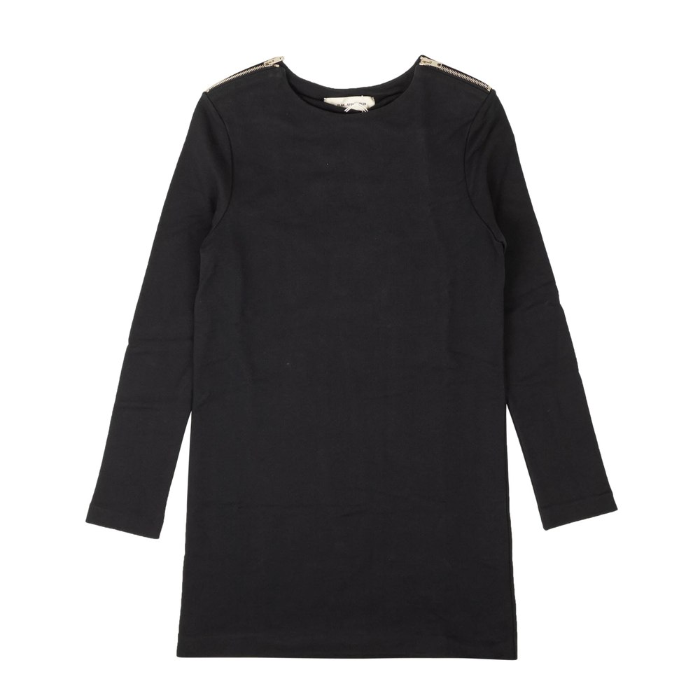 Navy Blue Shoulder Zip Sweater Dress