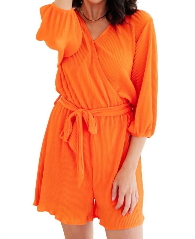 Roll With Me Romper In Tangerine 7732457504828