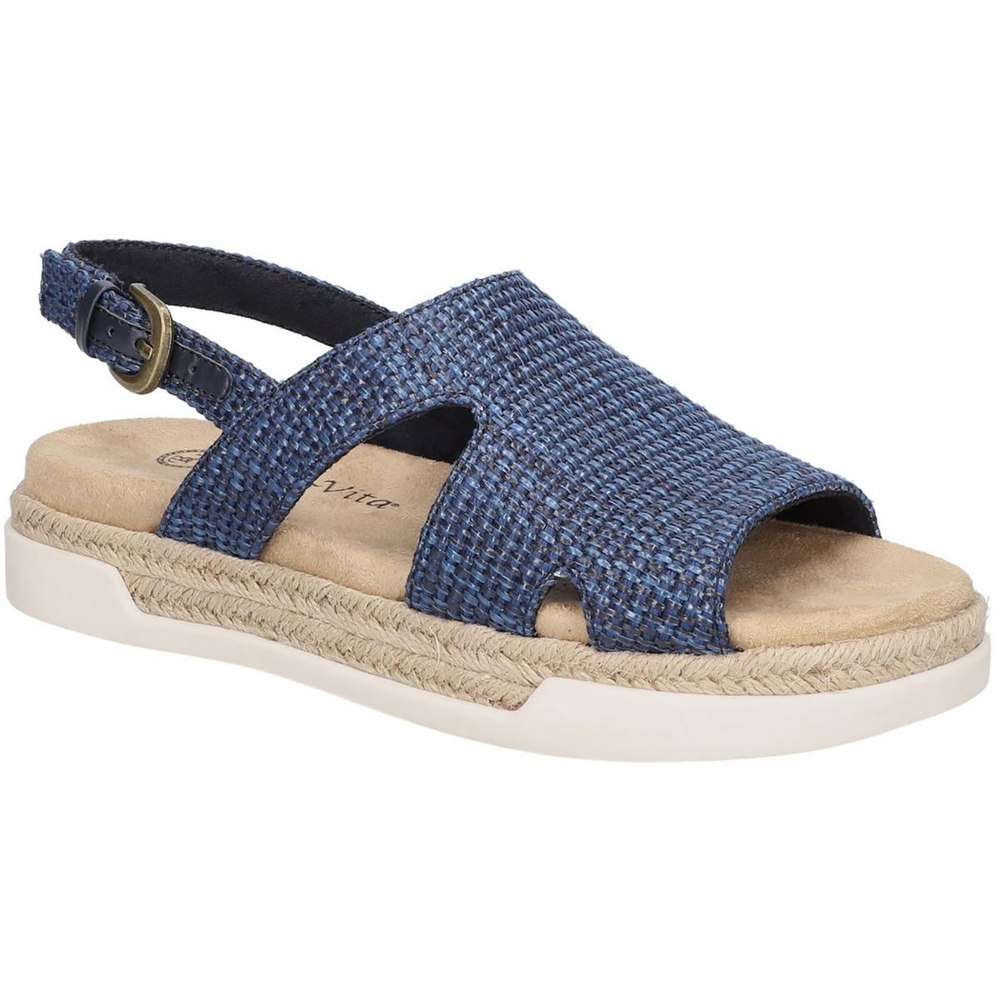 Kato Woven Buckle Slingback Sandals