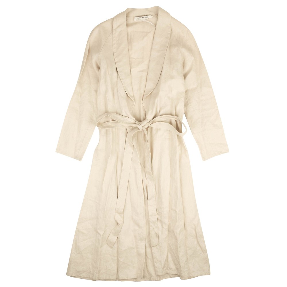 Beige Belt Tie Blazer Dress