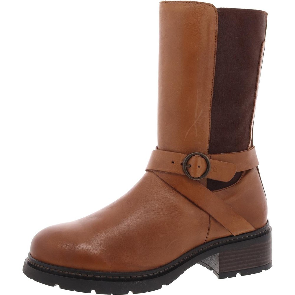 Zipper Leather Knee-High Boots