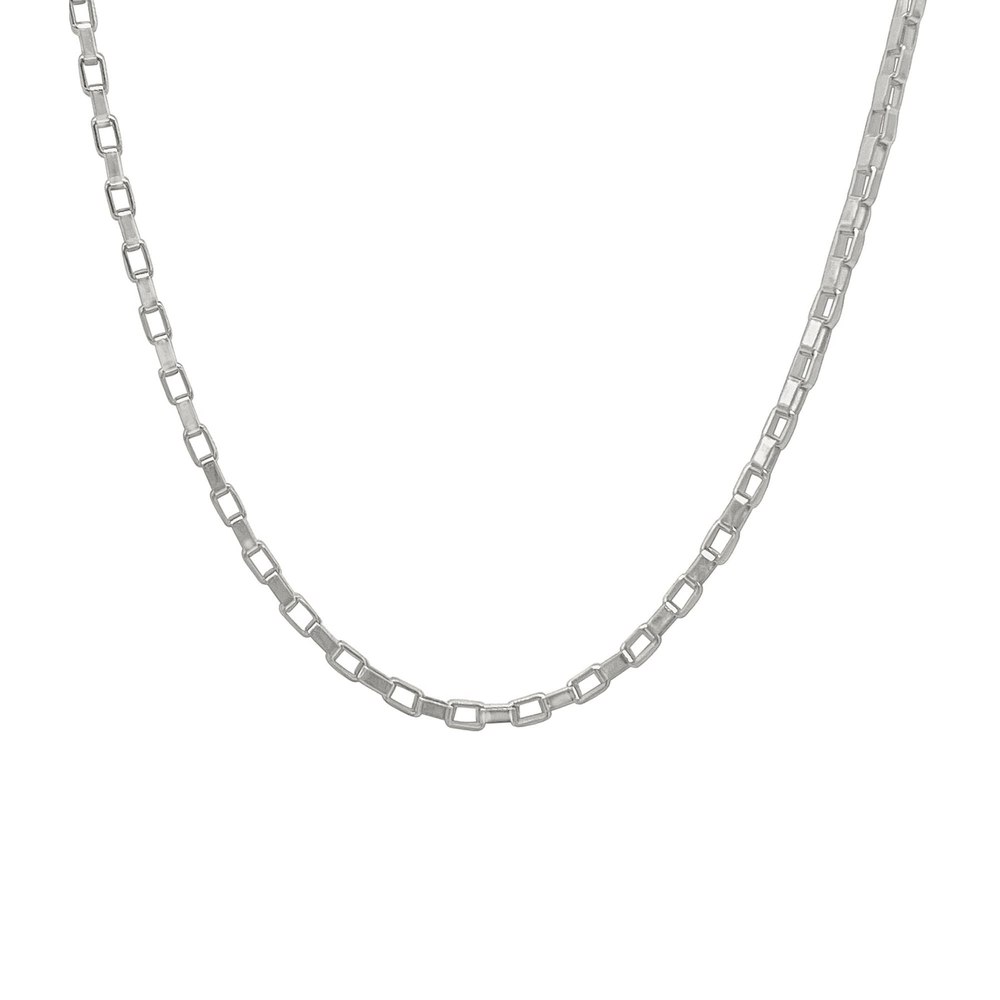 Tarnish Resistant Silver Plated Cable Chain Necklace