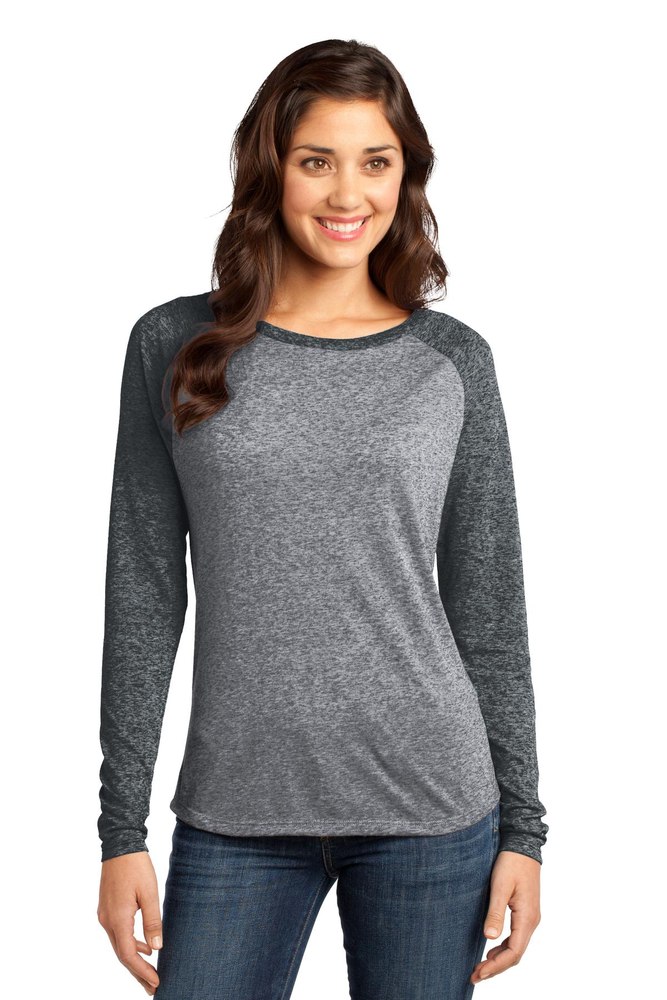 District – Juniors Microburn Long Sleeve Raglan Tee. DT262