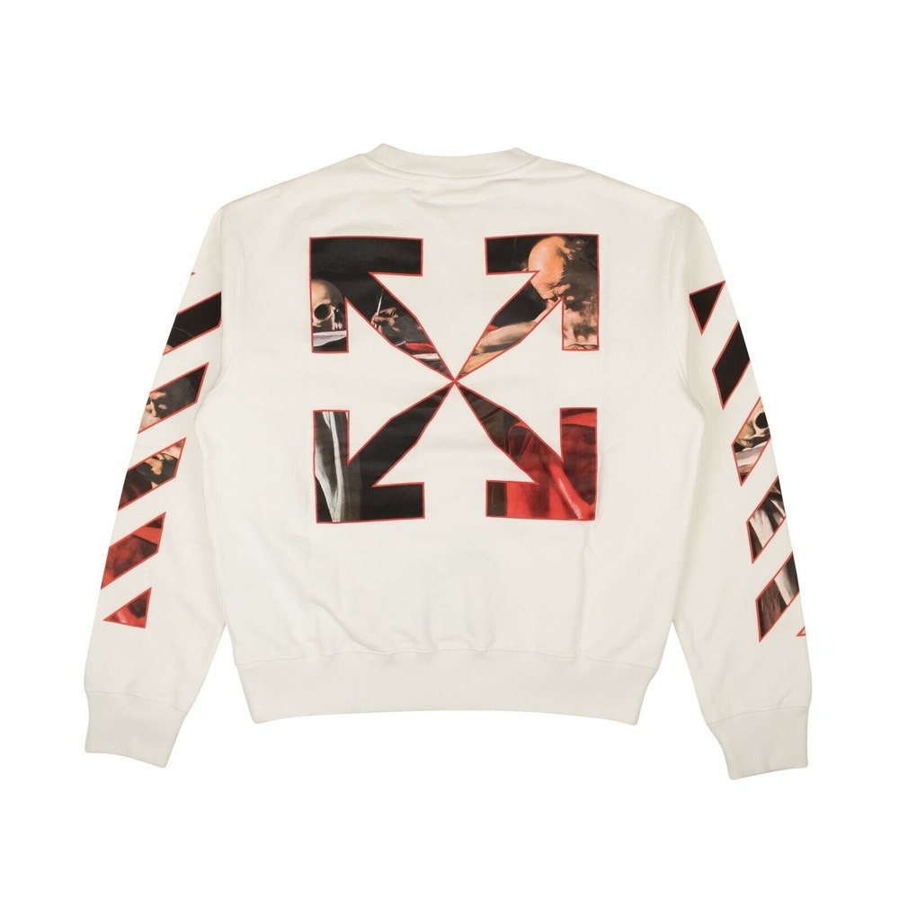 White Caravaggio Crewneck Sweater