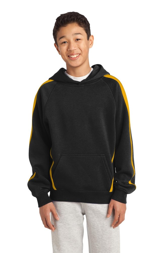 Sport-Tek Youth Sleeve Stripe Pullover Hooded Sweatshirt YST265