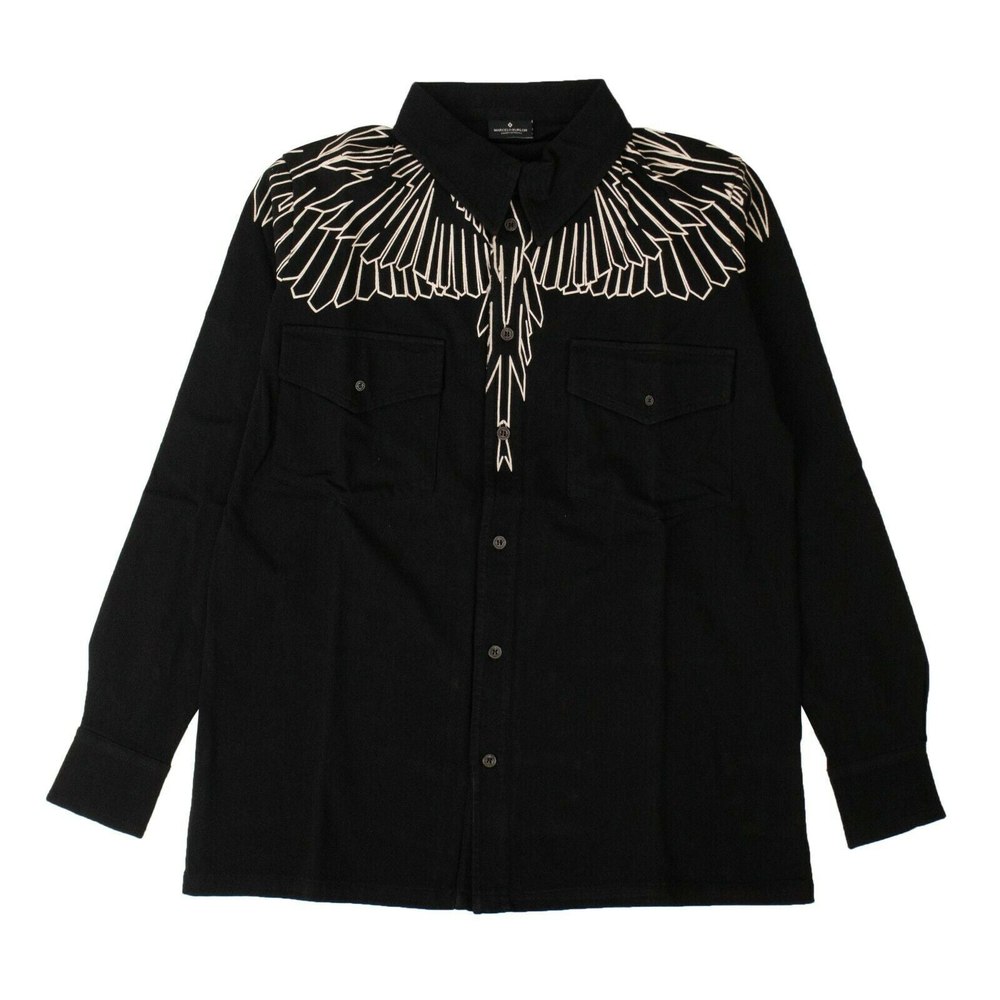 Men’s Black Wings Button Down Shirt