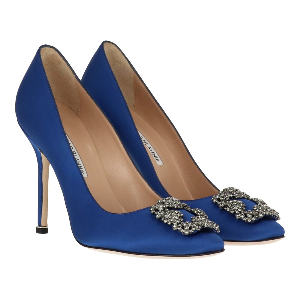 Manolo Blahnik Womens Blue Pump 7820105547836