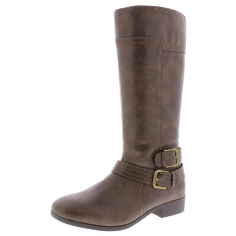 Sassy Tran 2 Faux Leather Stacked Mid-Calf Boots