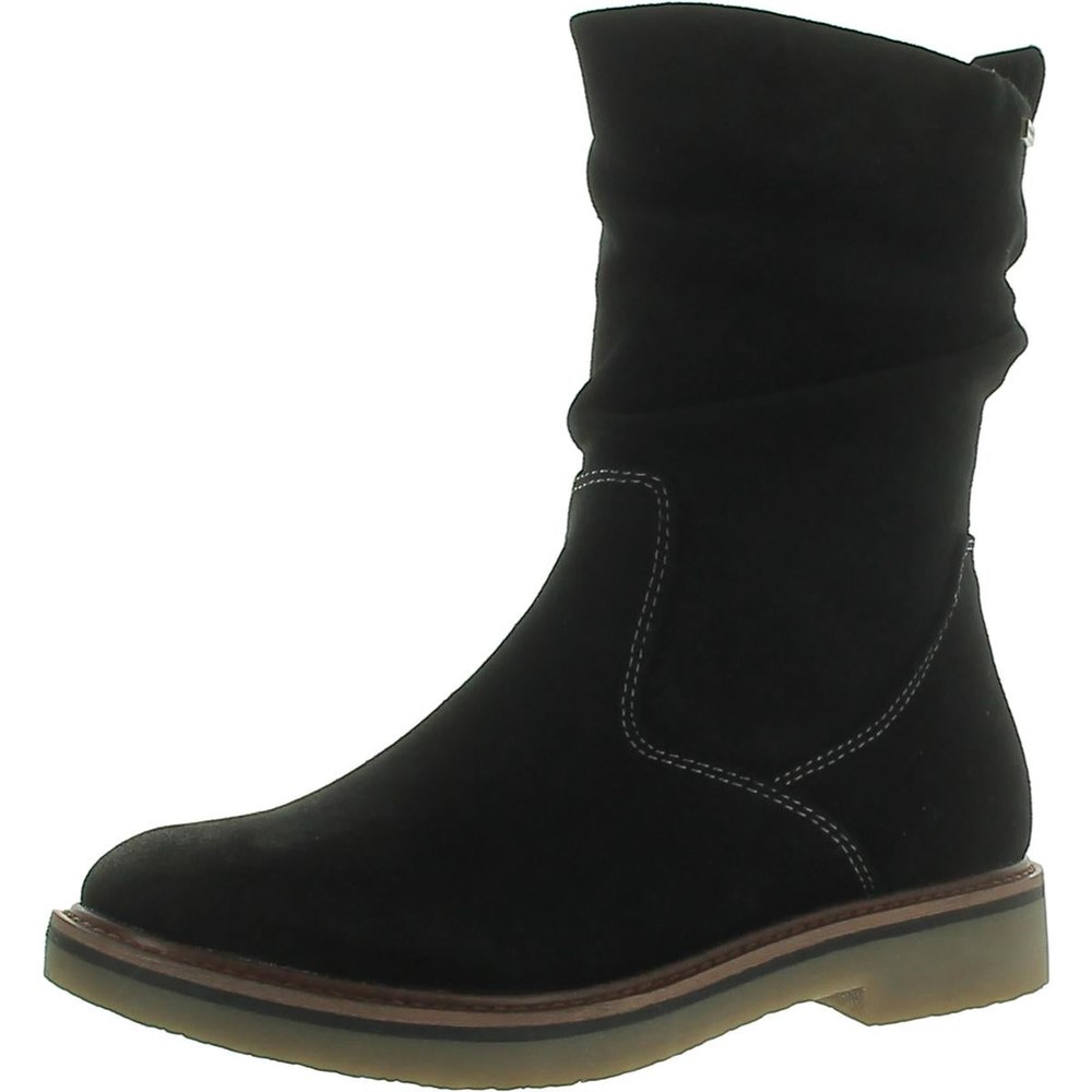 Suede Slouchy Ankle Boots