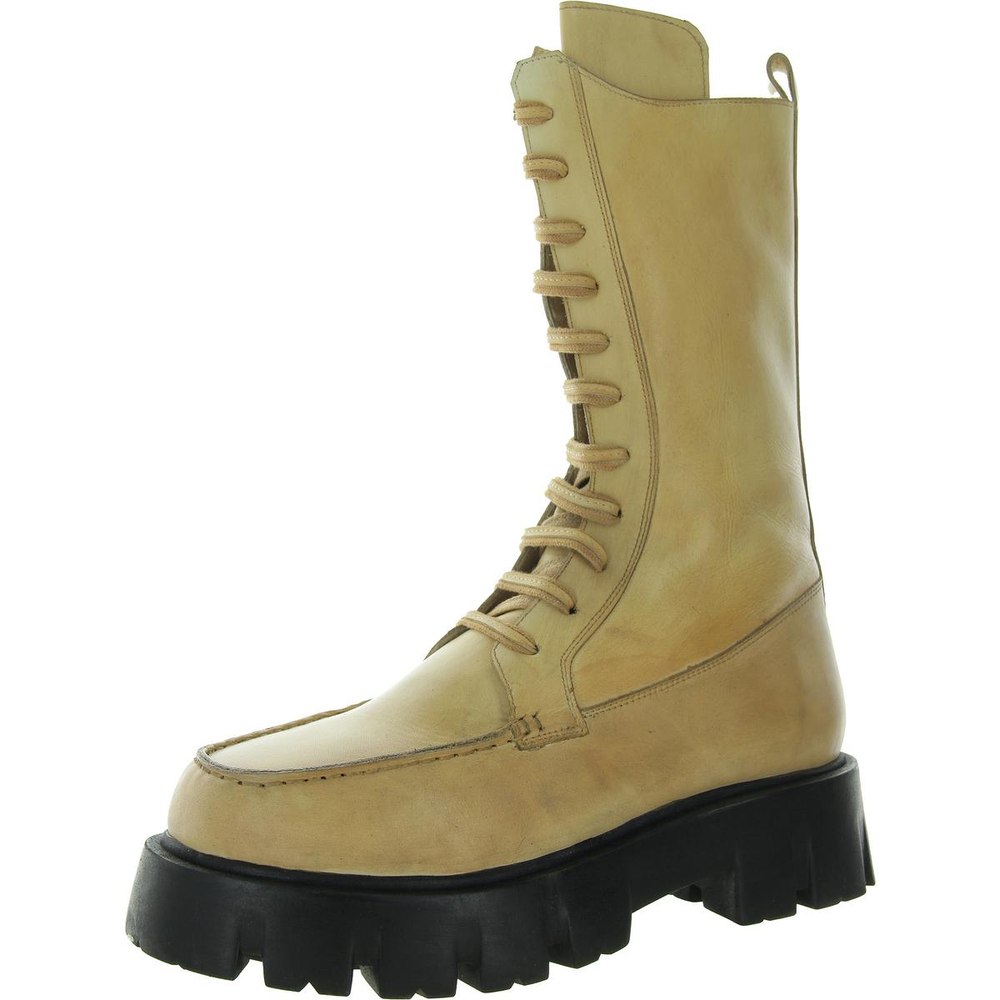 Lace-Up Knee-High Boots