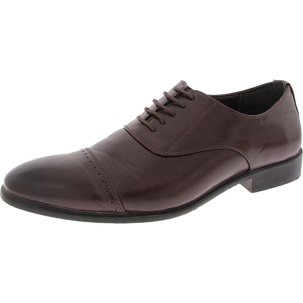 DAMIAN Faux Leather Cap toe Oxfords