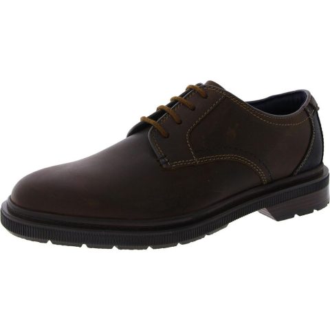 Burchill Derby Leather Round Toe Derby Shoes