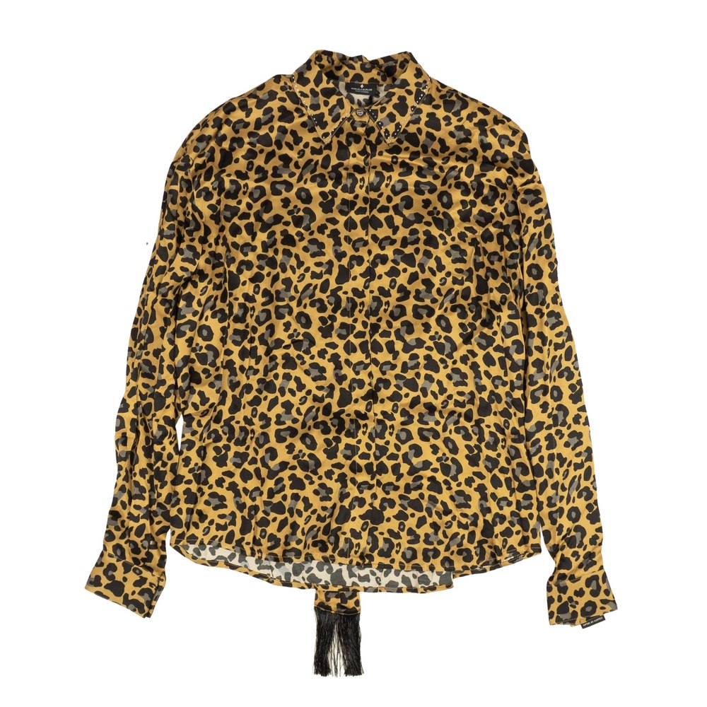 Brown Leopard Print Button Down Shirt