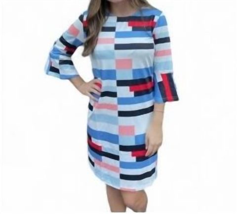 Block Print Dress In Multi