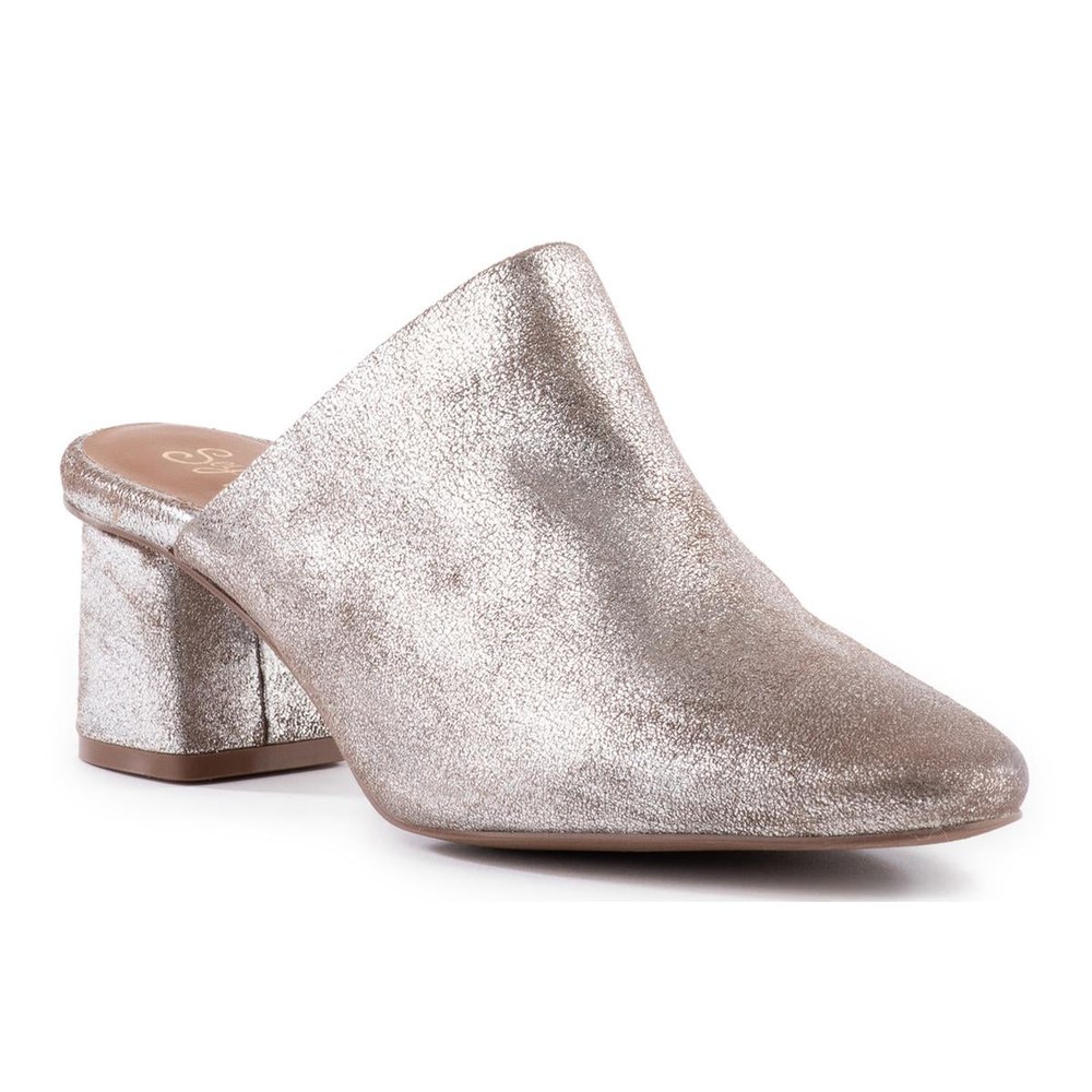 Muse Metallic Suede Mules