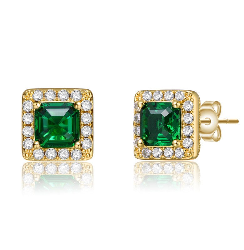 Classy Halo Square Stud Earrings 7733301248060