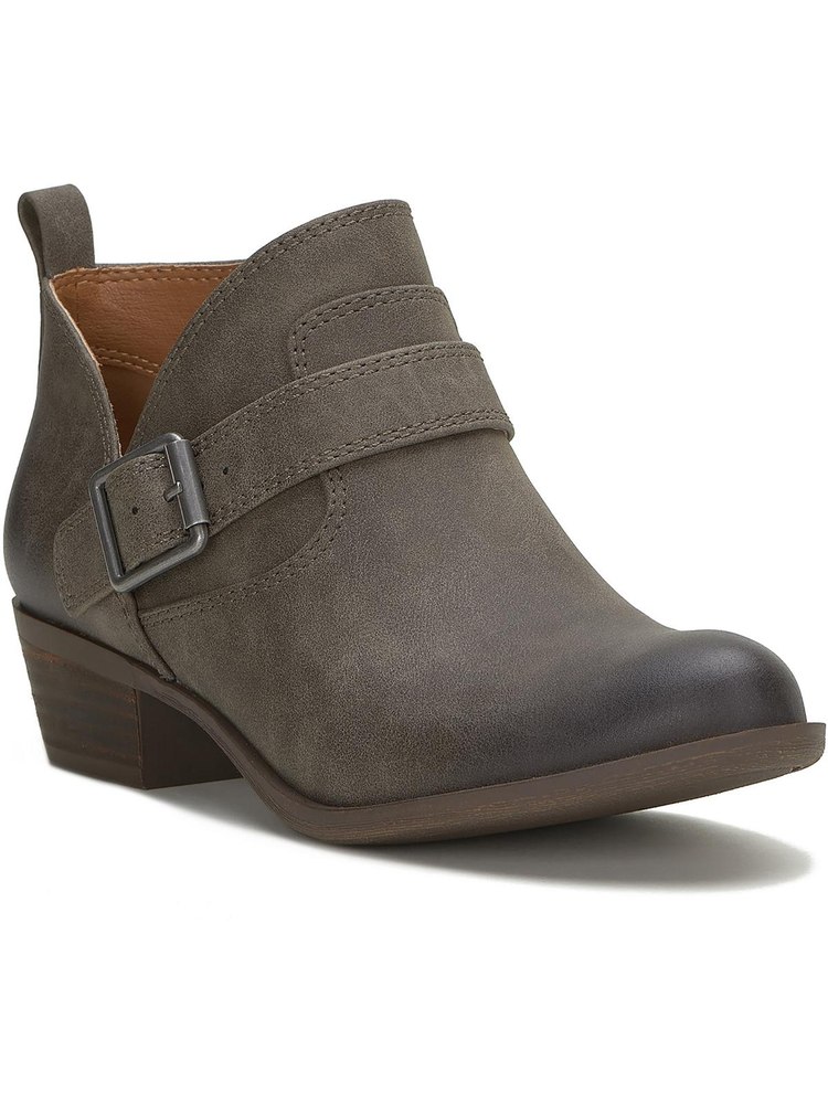 Womens Cut out Pointed Toe Mid-Calf Boots