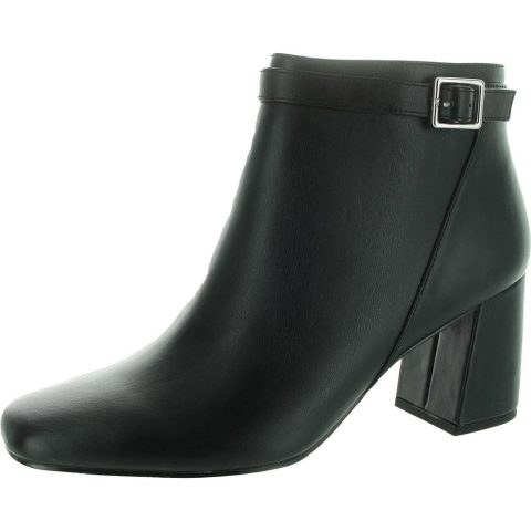 Winnipeg Buckle Faux Leather Ankle Boots