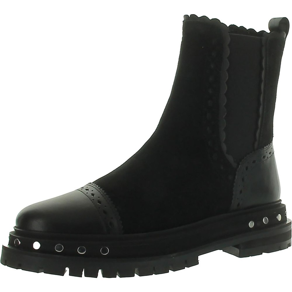 Leather Mixed Media Chelsea Boots