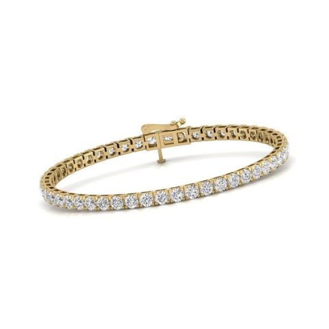 Diana M Lab 5 Carat TW Diamond Tennis Bracelet in 14K YELLOW Gold